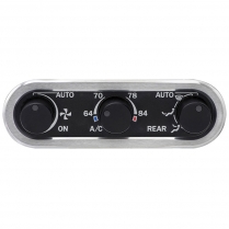 VA Gen 4 Horiz Satin 3 Knob Climate Control - Black/Red