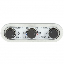 VA Gen 4 Horiz Satin 3 Knob Climate Control - Satin/White