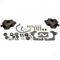 1955-57 Chevy Stock Spindle Brake Kit, 1" Wider Per Side