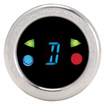 Round 1-1/2" Satin Digital Gear Shift Indicator - Blue