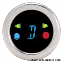 Round 1-1/2" Chrome VFD Digital Gear Shift Indicator - Blue