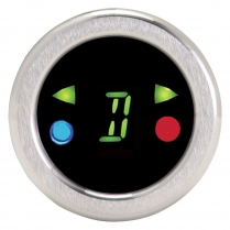 Round 1-1/2" Satin Digital Gear Shift Indicator - Green