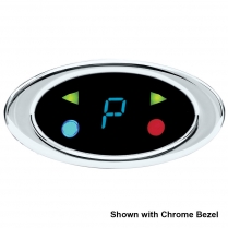 Elliptical Satin Digital Gear Shift Indicator - Blue lens