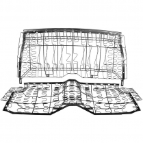 1967-69 Camaro Rear Coupe Seat Frame & Spring Set