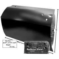 1969 Camaro & Firebird Left Hand Steel Door Shell