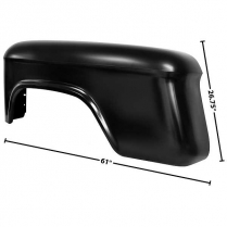 1955-66 Chevy & GMC Stepside Left Hand Steel Rear Fender
