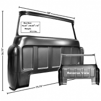 1955-59 Chevy Pickup Rear Outer Panel for Large Window Cab