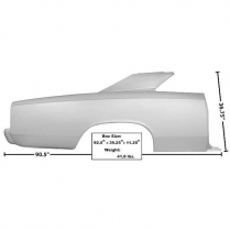 1966-67 Chevelle Coupe Full Right Quarter Panel
