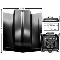 1968-72 Chevy Nova 4" Cowl Hood
