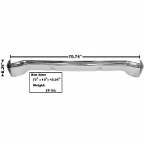 1956 Chevy Passenger Car 1 Piece Chrome Rear Bumper