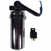 A/C Receiver Dryer with Trinary Safety Switch - Chrome
