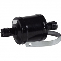 A/C In-Line Receiver Dryer with Mounting Straps - Black