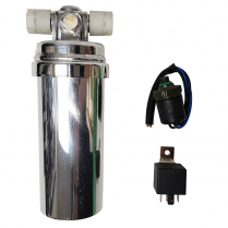 A/C Receiver Dryer with Trinary Safety Switch - Polished