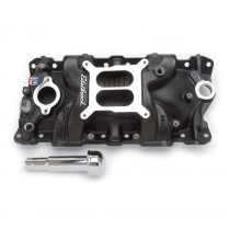 1955-86 SBC Black Performer EPS Intake Manifold w/Oil Fill