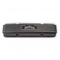 1958-86 SB Chevy Black Alum Valve Covers w/o Fill Hole