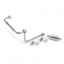 Dual Feed Fuel Line & Filter Kit - Polished