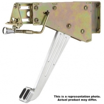 Rect Foot Operated E-Brake Windowed Arm - Alum & Rubber