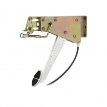 Oval Foot Operated E-Brake Solid Arm - Alum & Rubber