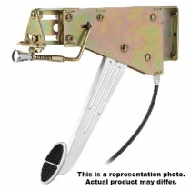 Oval Foot Operated E-Brake Windowed Arm - Alum & Rubber