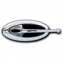 Clayton Machine Ball End Elliptical Door Handles - Chrome