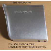 1952-54 Ford Pass Car Left Lower Rear Front Fender Section