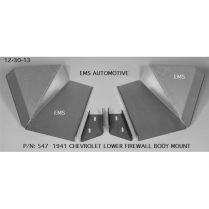 1941 Chevy Pass Car Lower Firewall Body Mount Kit