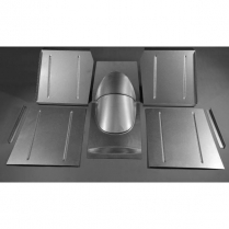 1935-36 Chevy Car Front Floor Pans use w/ Sm Block Firewall