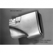 1936 Chevy Pass Car Left Lower Front Cowl Patch Panel