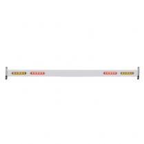 1932 Ford Rear Spreader Bar Red/Amber LED Lens - Polished