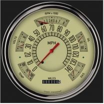 1949-50 Ford Car Tan Face Gauge Kit