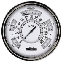 1949-50 Ford Car White Face Gauge Kit
