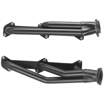 1935-40 Ford Flathead Shorty Headers - Silver Coated