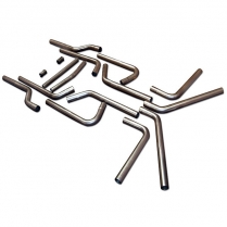 Univ U-Fit Dual Exhaust Aluminized 16-Piece 3" Pipe Kit