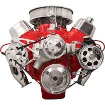 Mid Mount BBC Serpentine Alt and P/S Bracket Kit - LWP