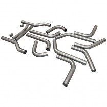 Universal Fit Dual 16 Piece Exhaust Kit 2.5" - 409 Stainless