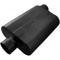 40 Delta Flow 3" Muffler Center & Offset Out - Black A