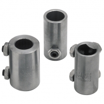 Steel 3/4" DD x 3/4" DD x 1" OD Steering Coupler