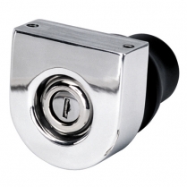 Polished Aluminum Under Dash Mount with Key