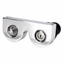 Polished Aluminum Under Dash Mount w/Ign Key & Accessory