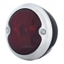 33-36 Ford LED LH Tail Light w/Blk Housing - Red/Clear