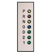 Silver Vertical 4 Speed Gear Shift Indicator Plate