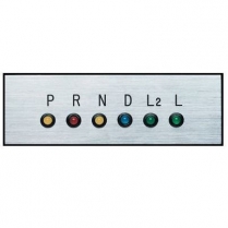Silver Horizontal 3 Speed Gear Shift Indicator Plate