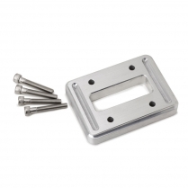 Lokar Rectangular Floor Mounted Throttle Spacer - Satin Alum