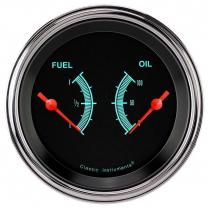 G-Stock 3-3/8" Dual 240-33 Fuel & 100 Oil Gauge - SLF