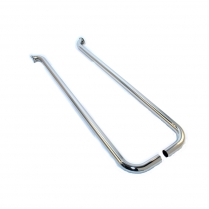 Chrome Single Style Low-Line Lake Pipes 2" x 80"