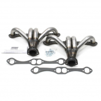 Street Rod SBC Oval Port Tight Tuck Raw Steel Headers 1-5/8"
