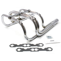 1923-40 Hot Rod Roadster SBC Chrome Headers - 1-5/8 x 3-1/2