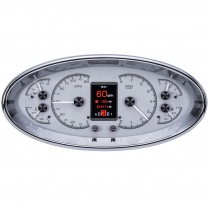 Universal 5.75" x 12" Elliptical HDX Gauge Kit - Silver