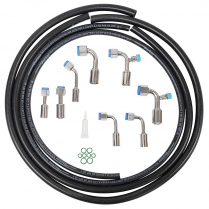 B/L Red. Barrier A/C Hose Kit Polish Fitting no Drier - R134