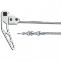 Hood Release Cable Kit with Satin Handle (Rhad) - Braided Ss